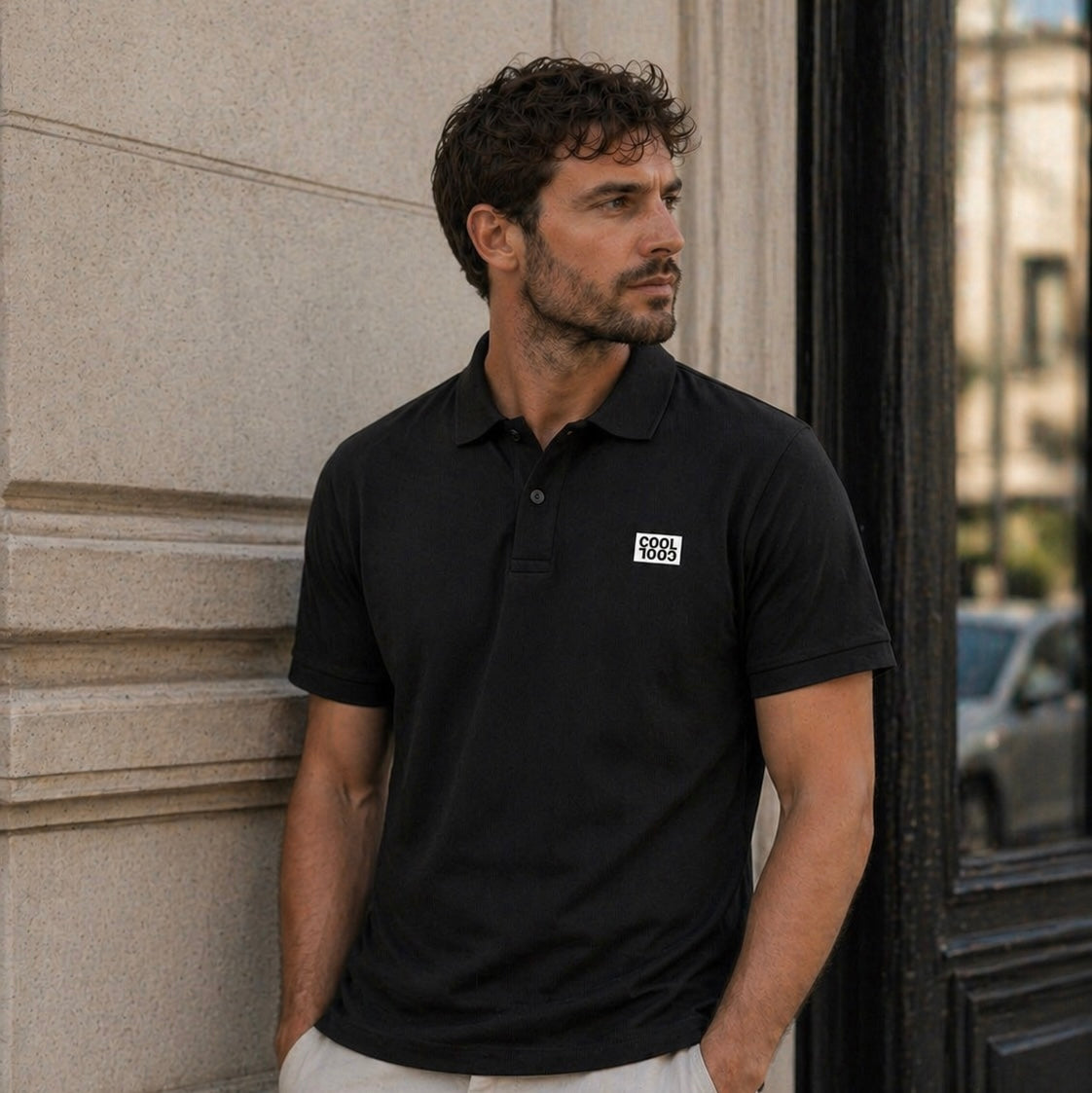 Polo noir COOLCOOL