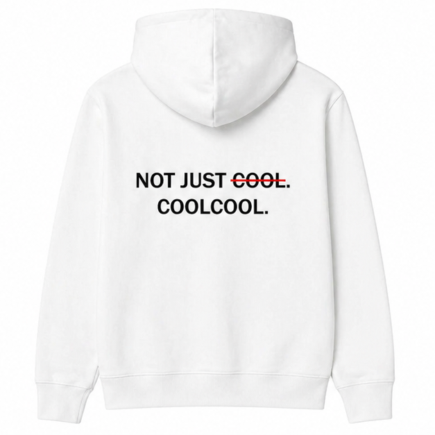Sweat blanc à capuche COOLCOOL