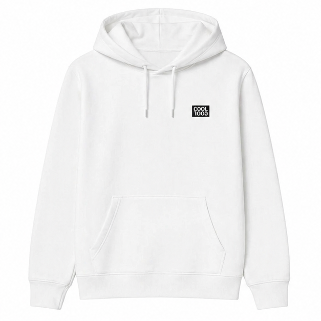 Sweat blanc à capuche COOLCOOL