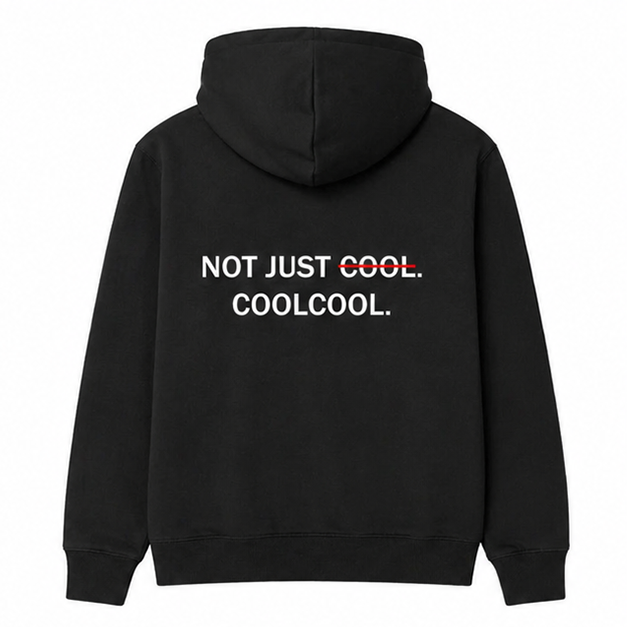 Sweat noir à capuche COOLCOOL