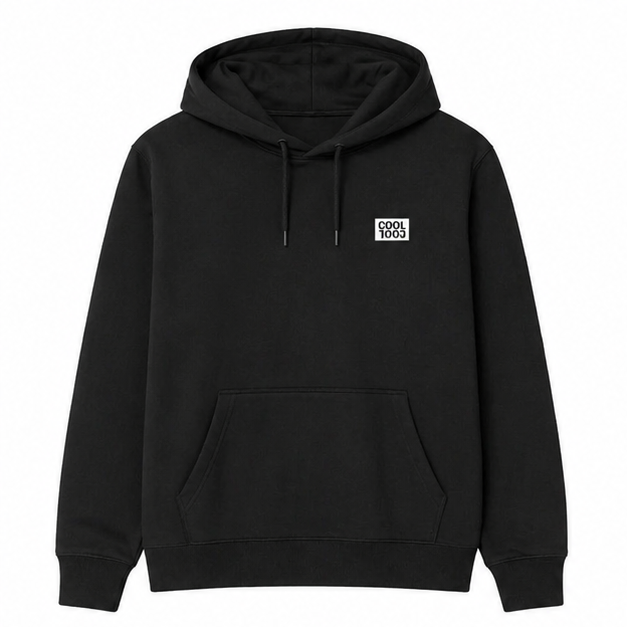 Sweat noir à capuche COOLCOOL